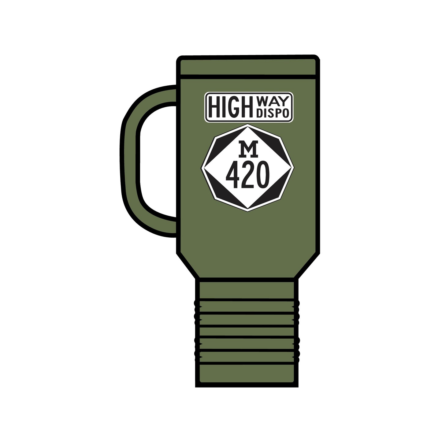 HIGHway Dispo M420 Insulated Travel Mug, 40oz