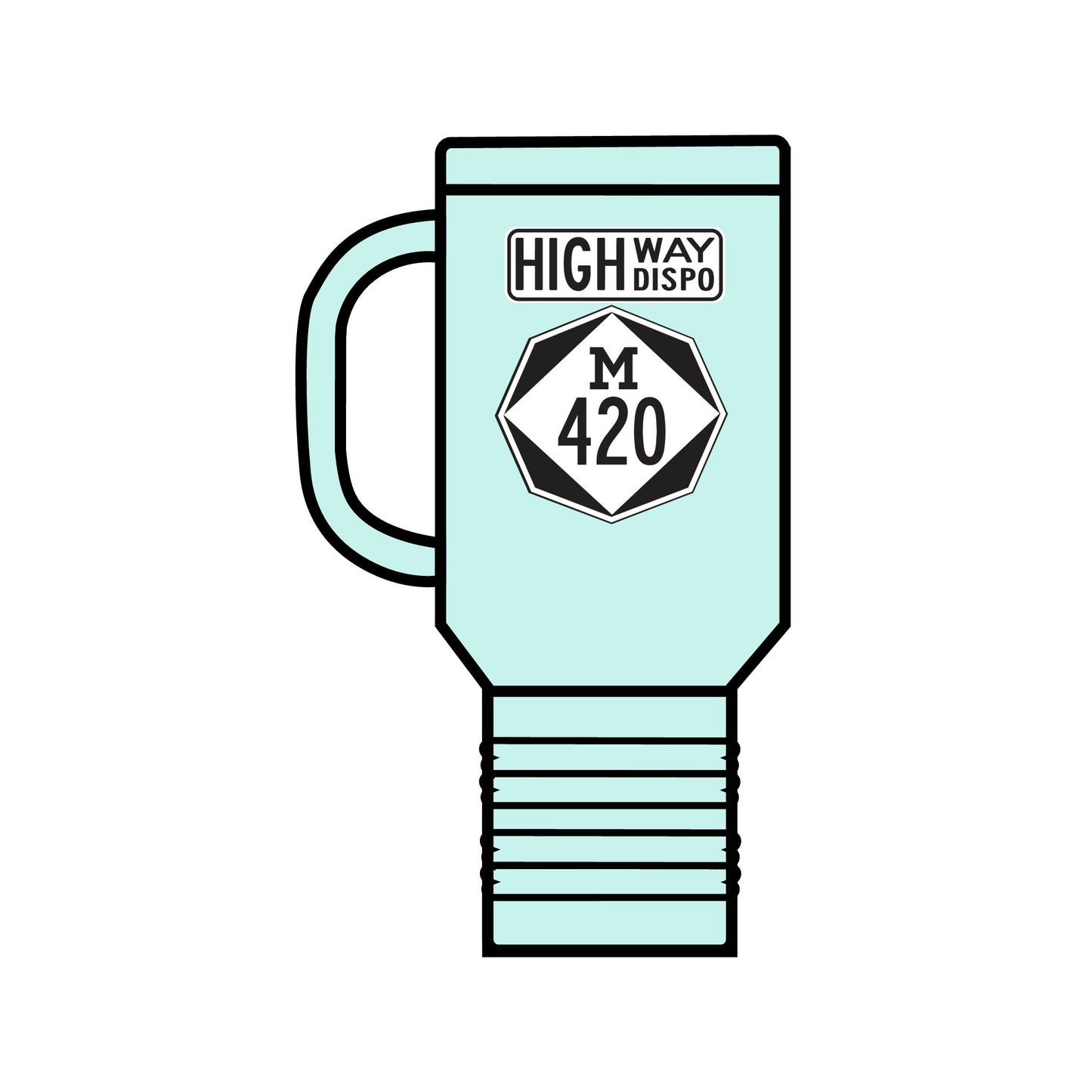 HIGHway Dispo M420 Insulated Travel Mug, 40oz