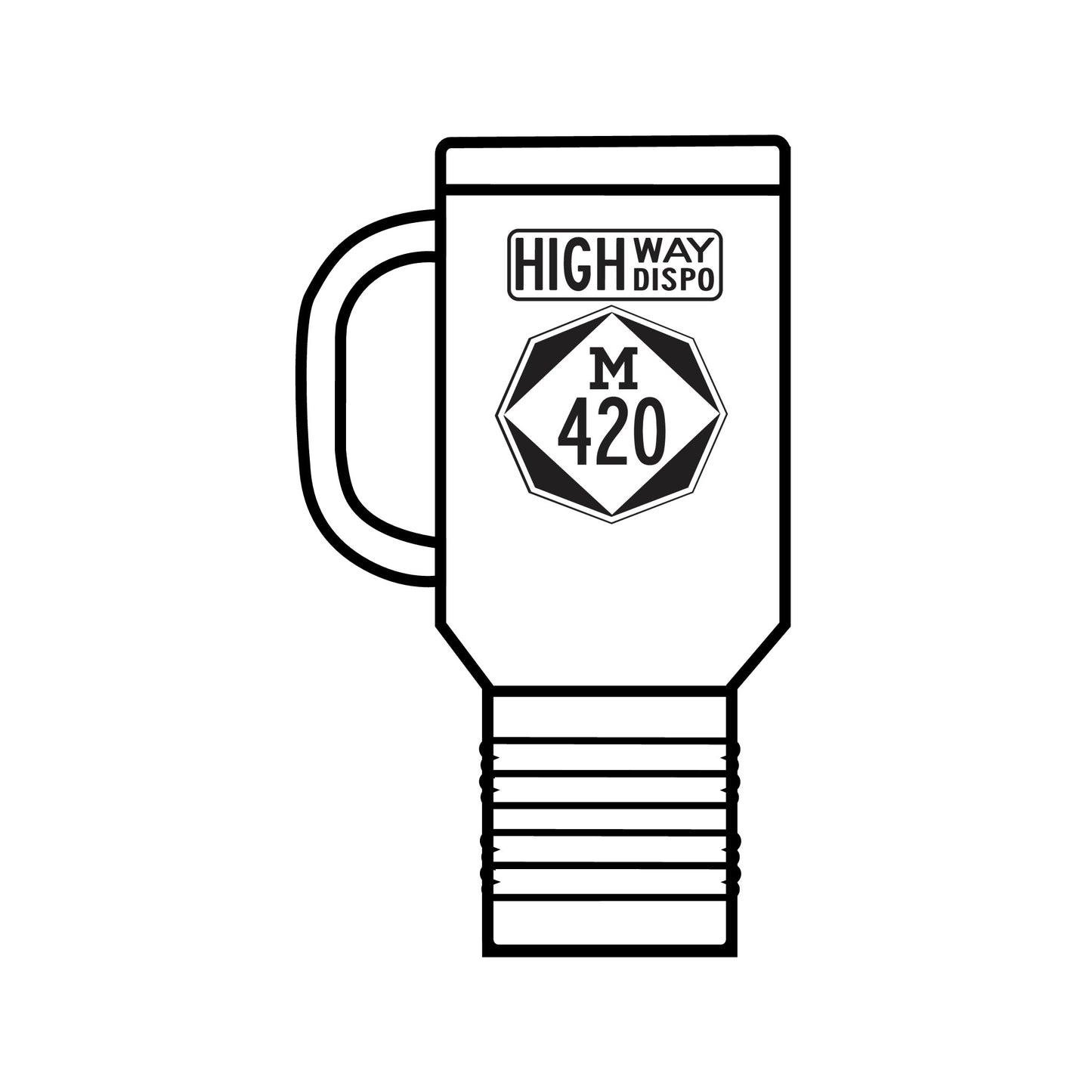 HIGHway Dispo M420 Insulated Travel Mug, 40oz